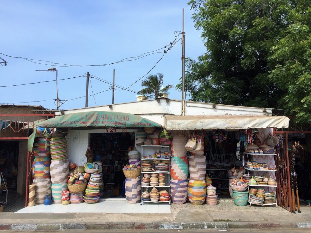 Dakar street scene: a souvenir shop