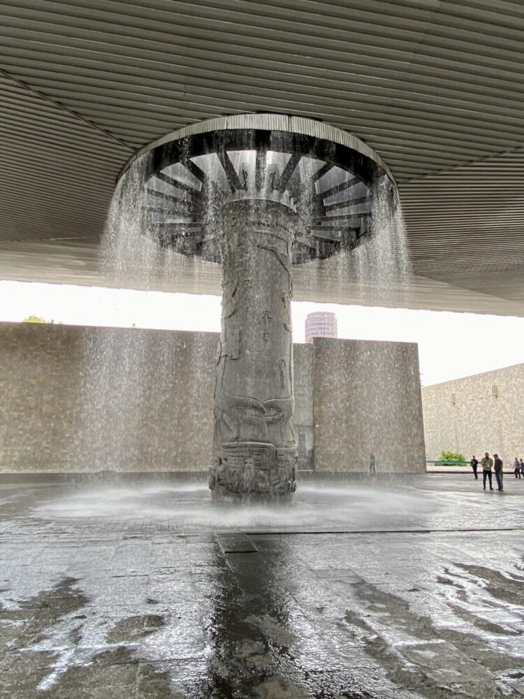 The fountain at the Museum of Anthropology